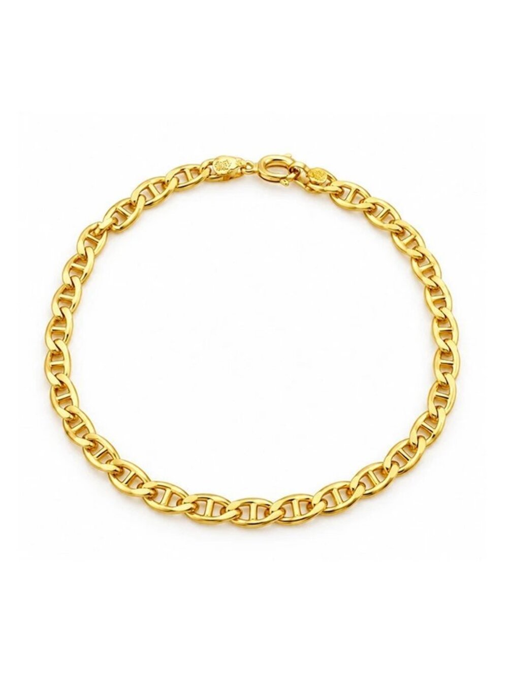 Flat Mariner Bracelet 14k Yellow Gold Plated (.925)